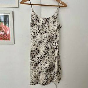 alice + olivia silk cheetah print mini dress